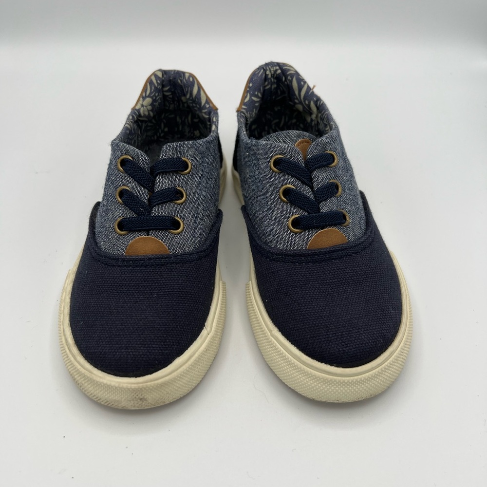 Preppy little boy slip on sneakers shoes dark blue & blue combo size 9